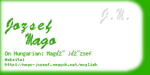 jozsef mago business card